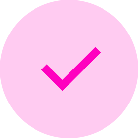 Checkmark icon - pink