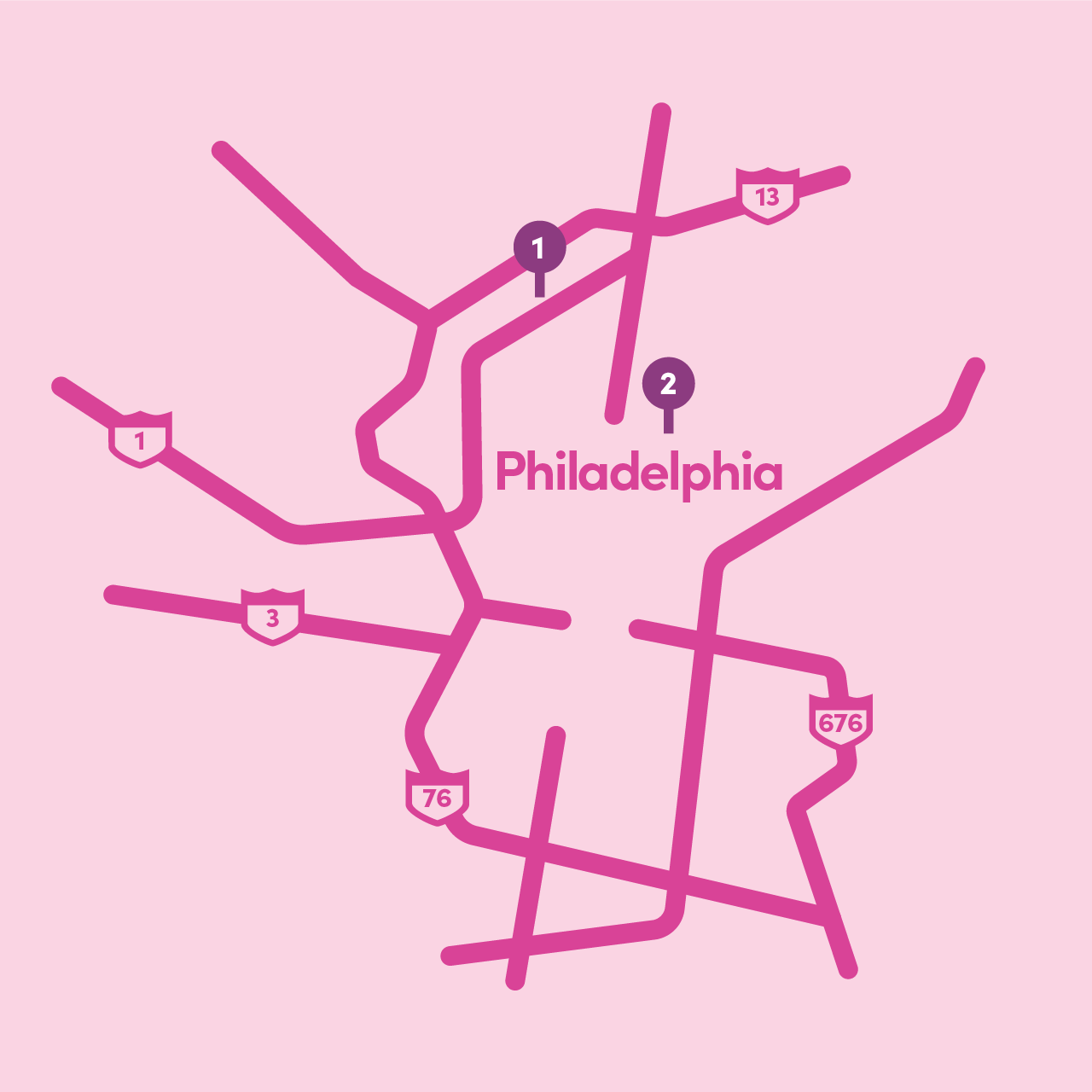 Lyft Grocery Access: Map of participating Philadelphia locations