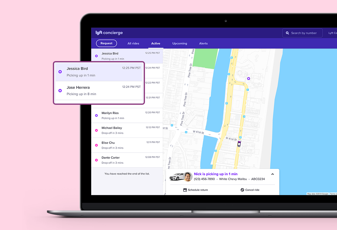 track multiple rides screen