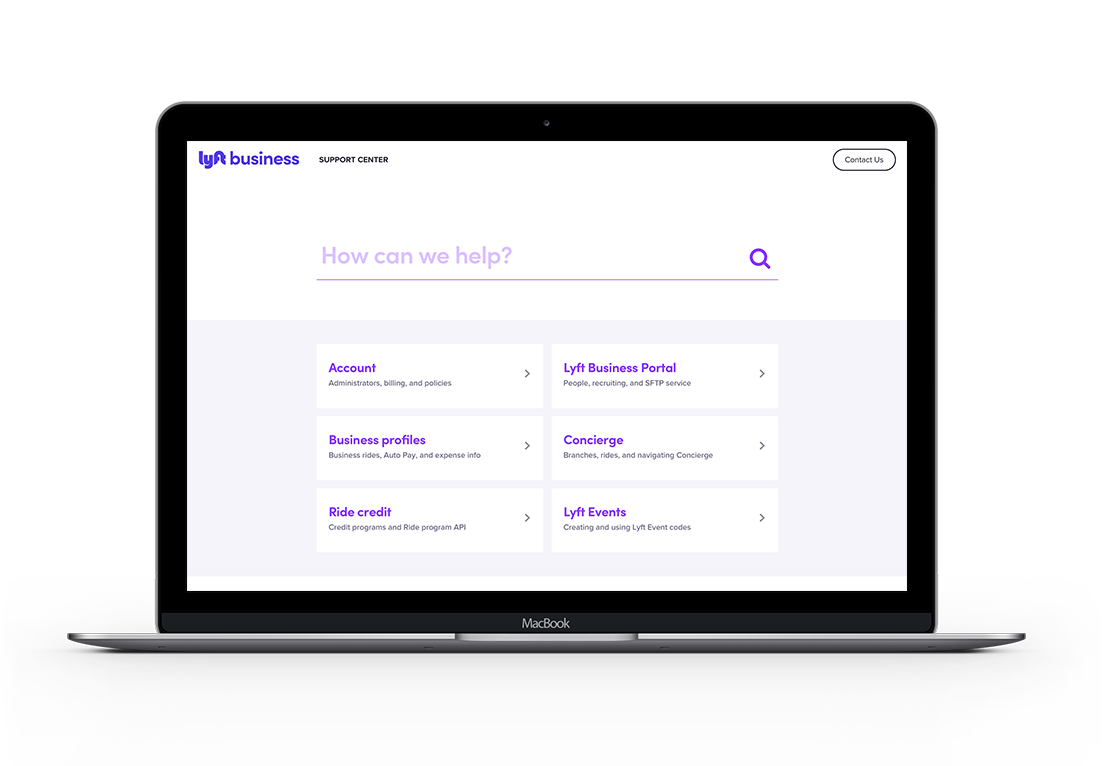contact us support screen