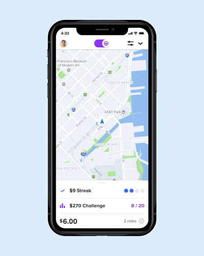 Ride Streaks In-app animation