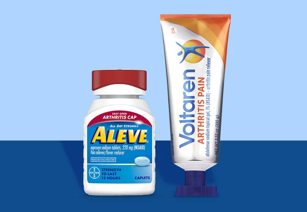 Aleve and Voltaren arthritis pain relief products