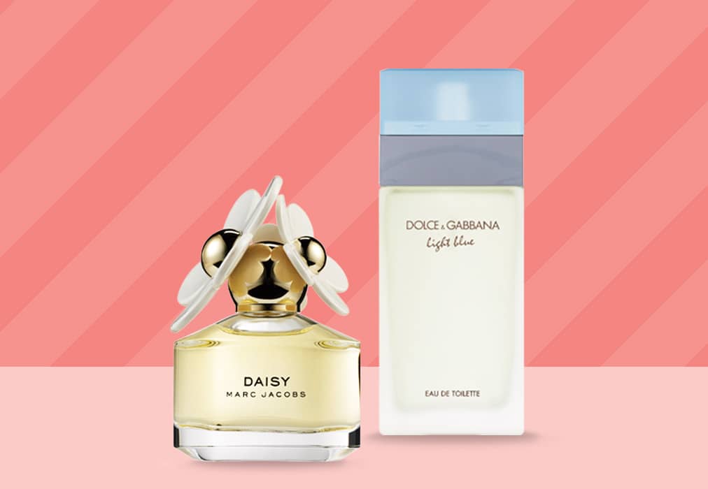 Daisy by Marc Jacobs and Dolce & Gabbana Light Blue designer fragrances