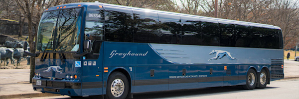 Greyhound bus.