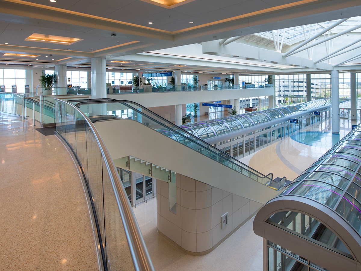 Looking down at Terminal Link boarding area in Terminal C.