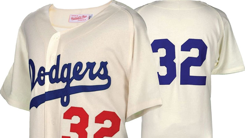 Official Licensed 1955 Brooklyn Dodgers Home Jersey Signed by Baseball Hall of Famer Sandy Koufax