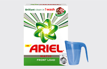 How to use and dose Ariel powder detergent 