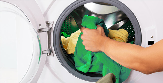 In case of a front-load washing machine, place your garments in the drum one by one