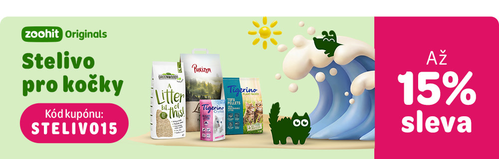 zoohit Originals stelivo pro kočky až 15% sleva. Kód kupónu: STELIVO15