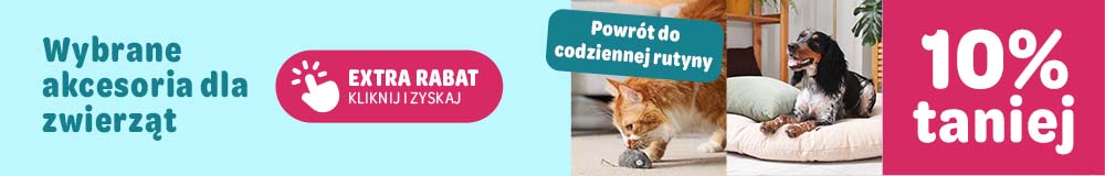 Wybrane akcesoria dla zwierząt 10% taniej.