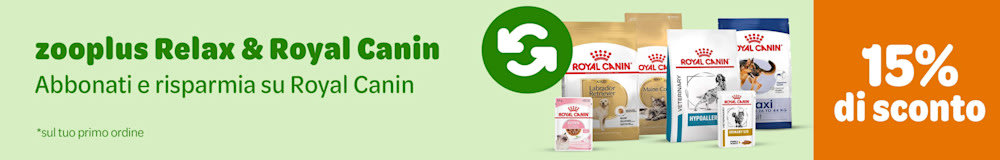 15% di sconto su Royal Canin abbonandoti a zooplus Relax.