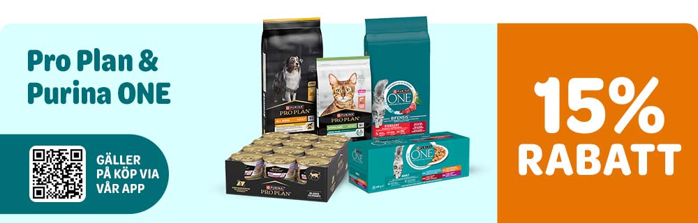 15% på Purina Pro Plan & Purina ONE