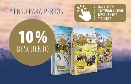 Taste of the Wild 10 % de descuento en sacos seleccionados de pienso para perros