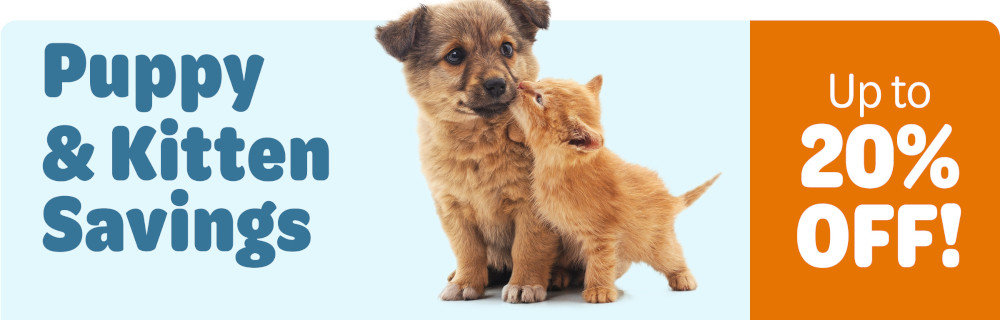 Save on puppy and kitten products!