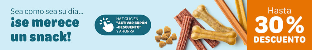 Hasta 30% descuento en snacks para perros y gatos