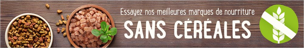 Nourriture sans céréales pour chien et chat