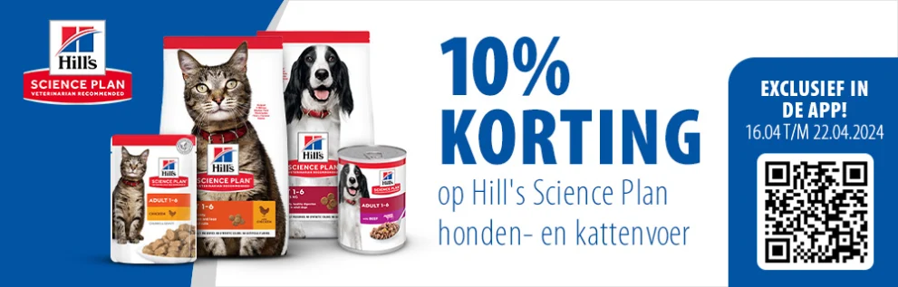 10% korting op Hill's Science Plan via de app!