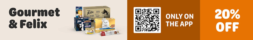 20% off Felix & Gourmet: only on the app