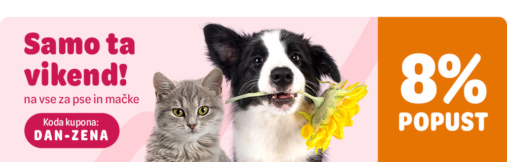 8% popust na vse za pse in mačke!