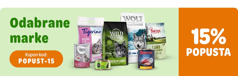 15% popusta na odabrane omiljene marke!