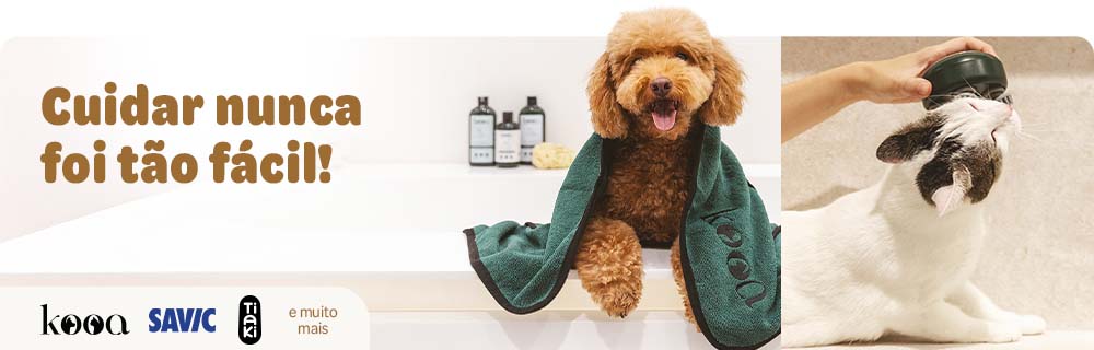 Higiene e cuidados: até -30 % em acessórios para cães e gatos