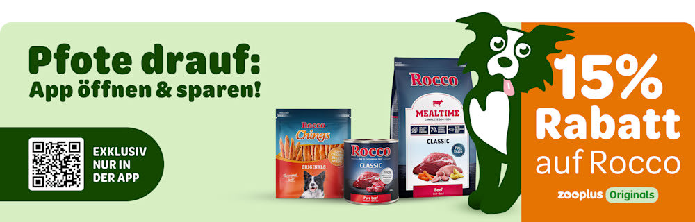 15% Rabatt auf Rocco in der App