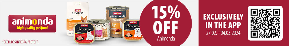 15% Off Animonda!