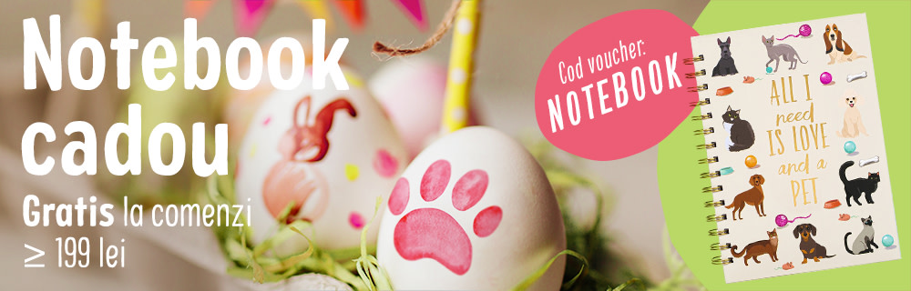 Notebook zooplus GRATIS la comenzi de min. 199 lei! Cod de cupon > NOTEBOOK