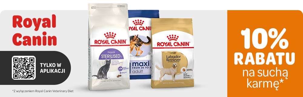 Karmy Royal Canin dla kotów 10% taniej z aplikacją