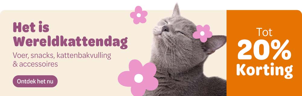 Tot 20% korting op kattenproducten