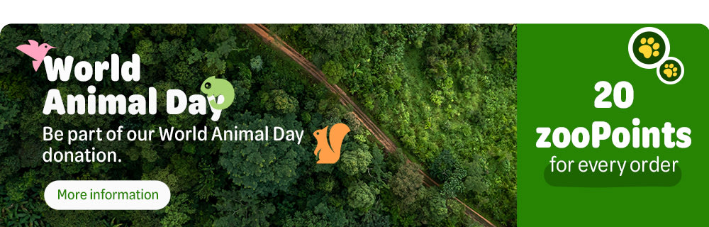 World Animal Day - Be part of our world animal day donation - 20 zooPoints for everyorder