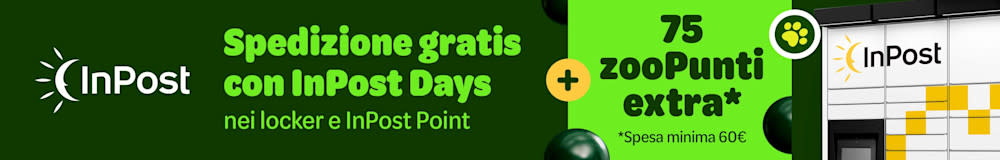 Ottieni 75 zooPunti in regalo con una spesa minima di 60 euro.