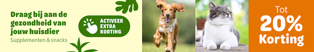Tot 20% korting op voer & supplementen