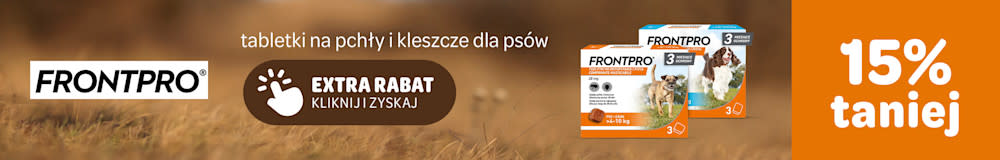 15% taniej! Frontpro, tabletki na pchły i kleszcze dla psów