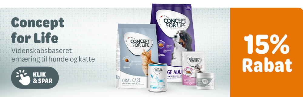 Spar 15% på hunde- og kattefoder fra Concept for life