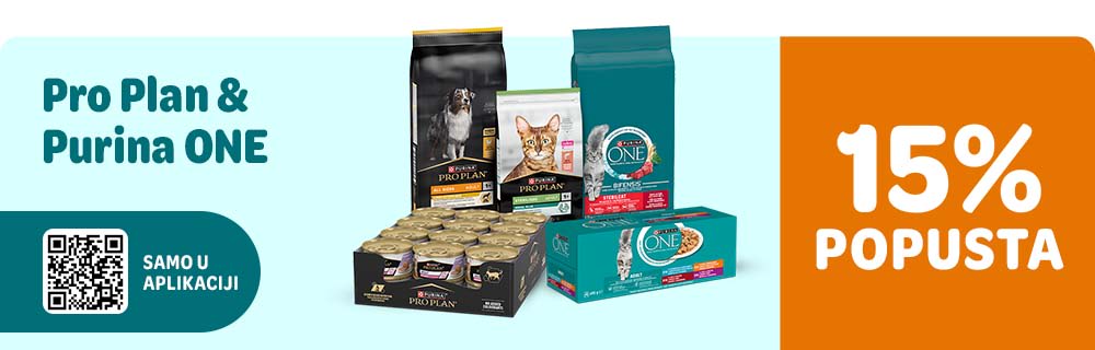Iskoristite 15% popusta na Purina Pro Plan i Purina One, samo u zooplus aplikaciji!