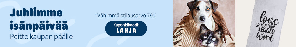 Juhlimme isänpäivää, peitto kaupan päälle. Kuponkikoodi: LAHJA: Vähimmäistilausarvi 79€.
