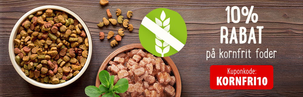 10% rabat på kornfrit foder