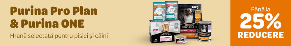 Până la 25% reducere la Purina One și Pro Plan hrană pentru câini și pisici