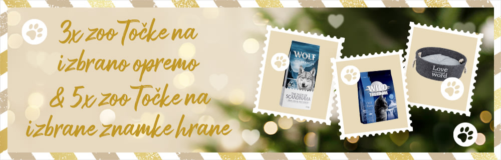 Ob nakupu izbrane opreme in izbranih znamk hrane sedaj pridobite dodatne zooTočke!
