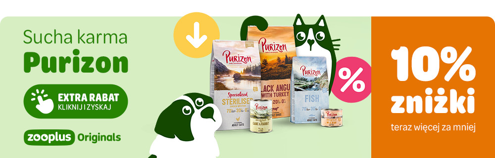 10% zniżki na suche karmy Purizon