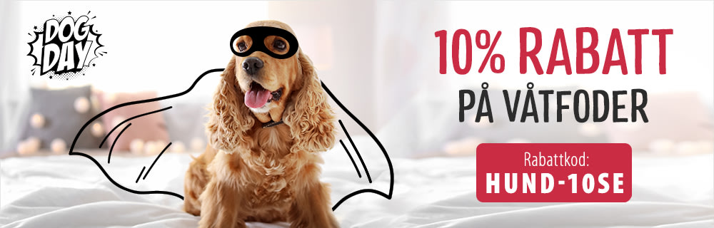 10% rabatt på våtfoder för hunden