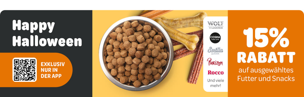 15% auf Futter & Snacks