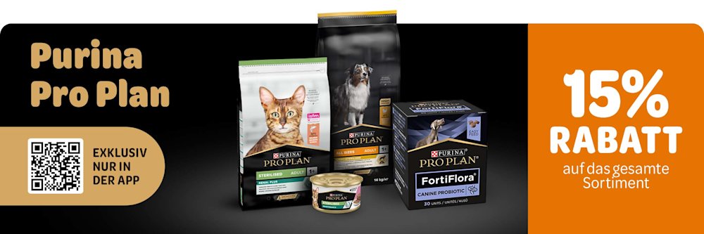 15% Rabatt auf Purina Pro Plan in der App