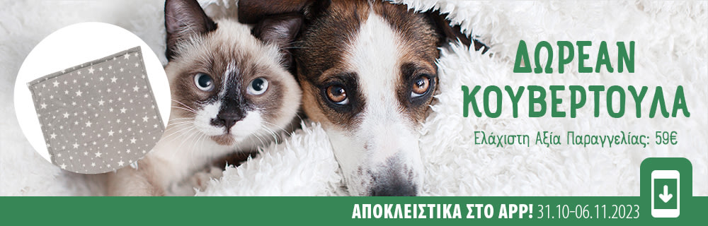 Δωρεάν Κουβερτούλα με Αστεράκια στο zooplus APP!