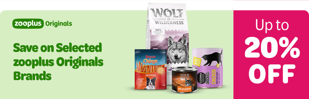 Up to 20% off: save on selected zooplus Originals Brands