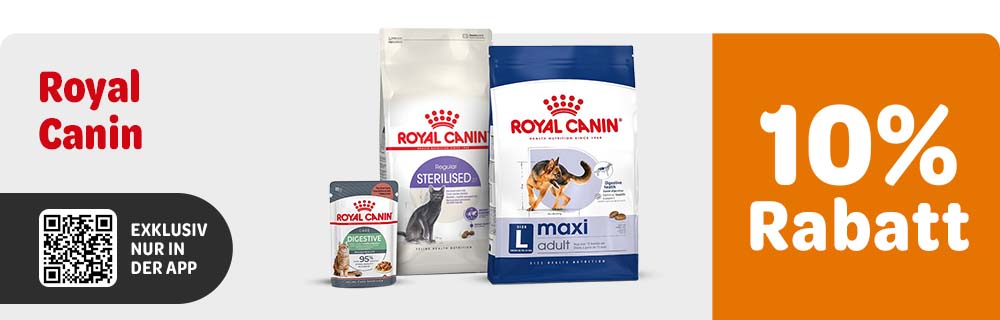 Exklusiv in der App: 10% auf Royal Canin.