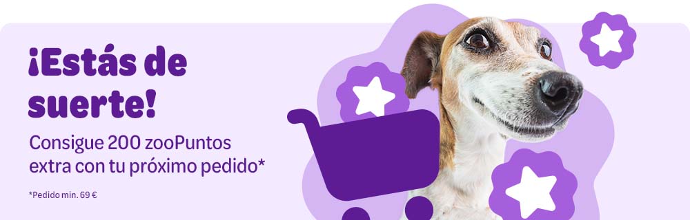 200 zooPuntos extra con tu pedido superior a 69 euros