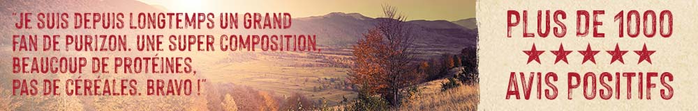 Plus de 800 avis attestent que Purizon est une nourriture de qualité !