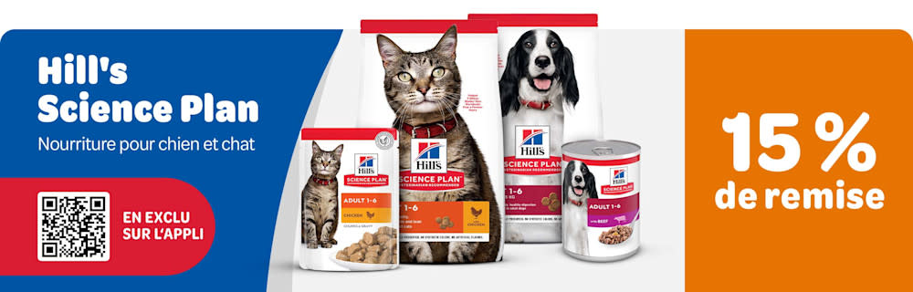 En exclu sur l'appli: 15% de remise sur Hill's Science Plan Nourriture pour chien et chat